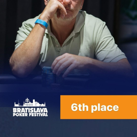 Bratislava Poker Festival: Péntek Zsolt hatodik lett a főversenyen